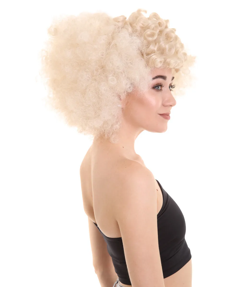 Womens Drag Wig , Blonde Celebrity Wigs , Premium Breathable Capless Cap