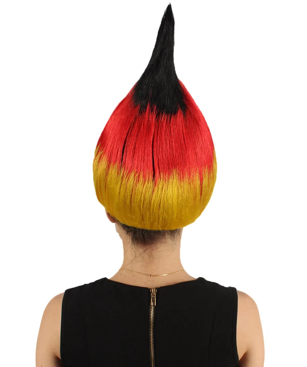 Women's  Flag Troll Wigs | Germany | National Pride Halloween Wigs | Premium Breathable Capless Cap