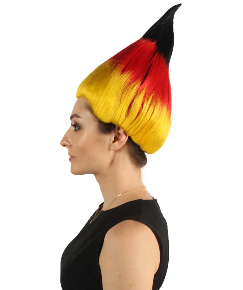 Women's  Flag Troll Wigs | Germany | National Pride Halloween Wigs | Premium Breathable Capless Cap