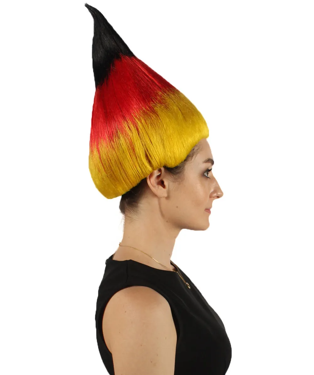 Women's  Flag Troll Wigs | Germany | National Pride Halloween Wigs | Premium Breathable Capless Cap