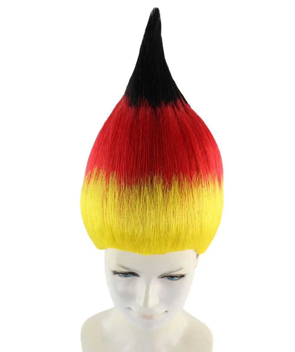 Women's  Flag Troll Wigs | Germany | National Pride Halloween Wigs | Premium Breathable Capless Cap