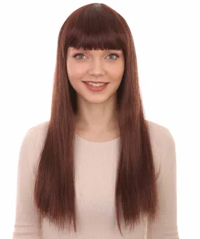 Womens Long Bob Wig | Brown Bob Wigs | Premium Breathable Capless Cap