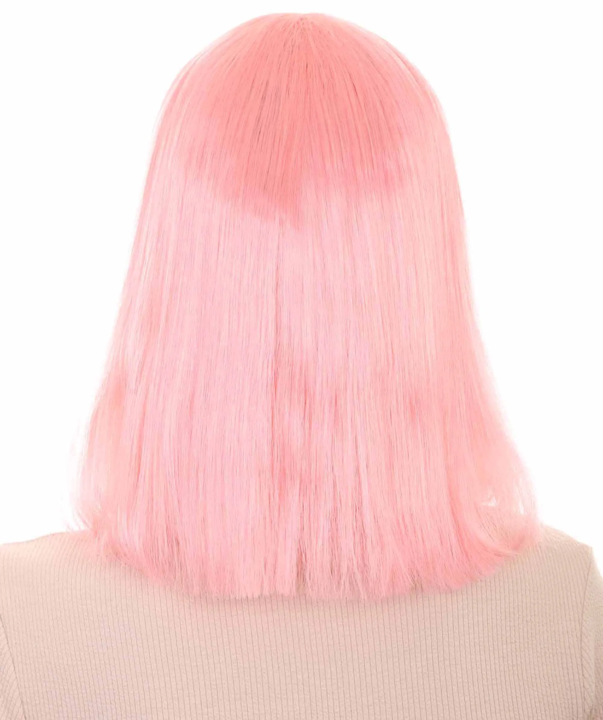 Womens Party Bob Wig | Pink Cosplay Halloween Bob Wigs | Premium Breathable Capless Cap