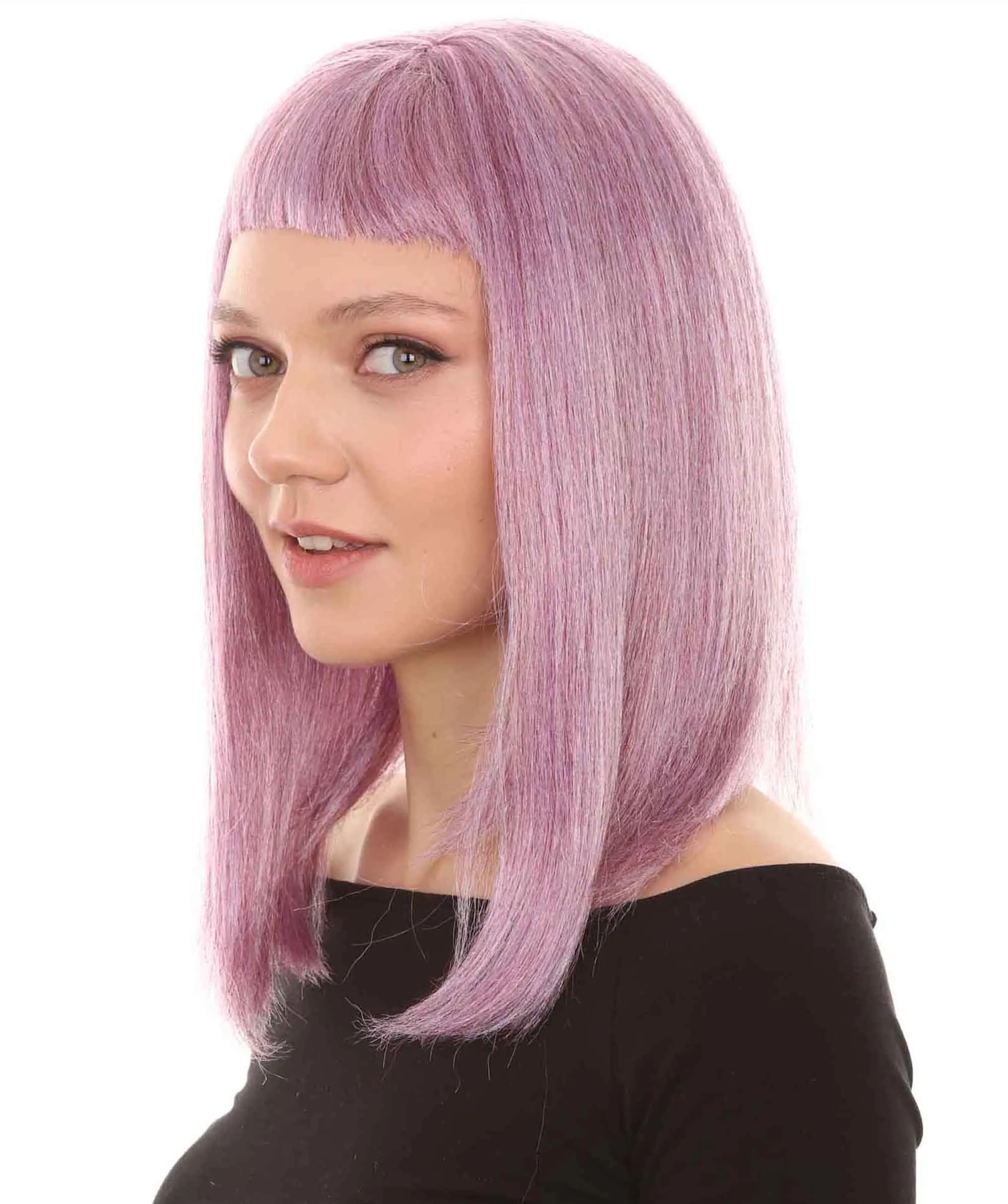 Womens Purple Mixed Wig | Purple Fashion Wigs | Premium Breathable Capless Cap