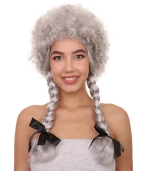 Womens Sinister Crimped Witch Wig | Grey Scary Wigs | Premium Breathable Capless Cap